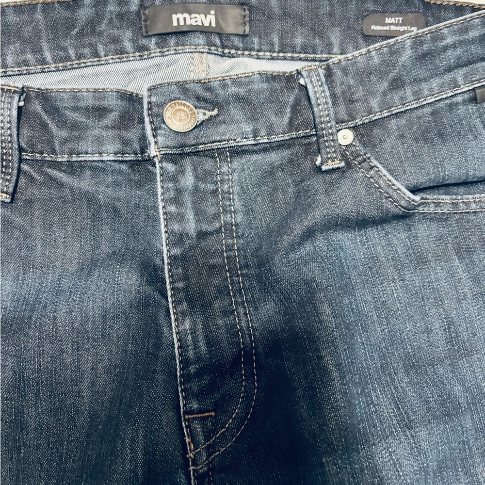 Mavi Men's Relaxed Fit Jeans in Deep Blue